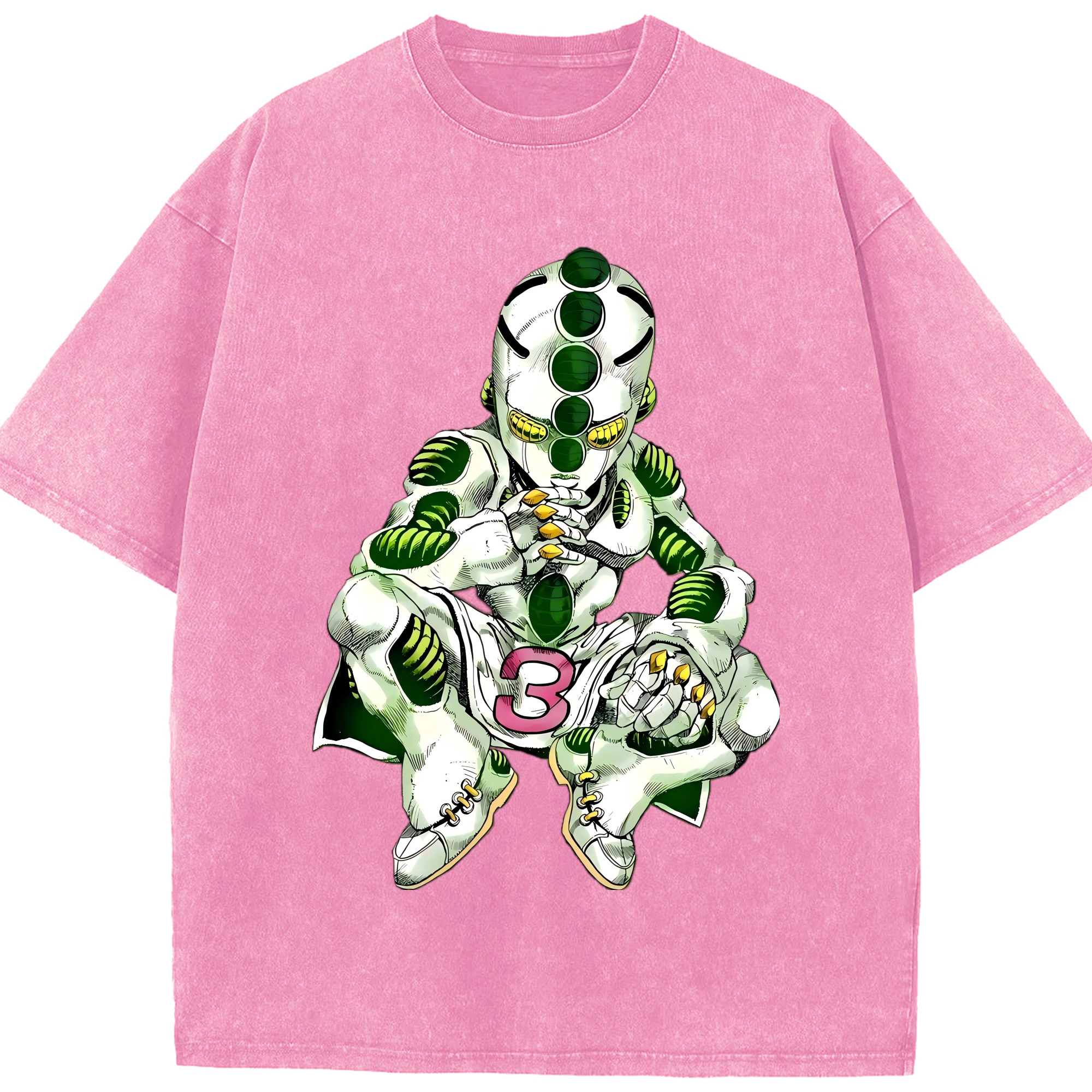 （画像用） ジョジョの奇妙な冒険 広瀨康一 JoJo's Bizarre Adventure Hirose Koichi 綿100% ヴィンテージ風 半袖Tシャツ（フロントプリント）